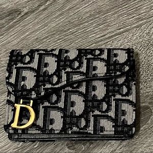 saddle oblique card holder wallet